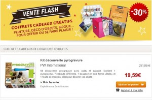 Moins 30% sur les coffrets créatifs (Gravure, Bijoux, Peinture…)