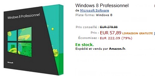 Derniers jours pour acheter Windows 8 à 29,99 euros (téléchargement) et 57,89 euros (Logiciel) – 279 euros à partir du 1 février !!