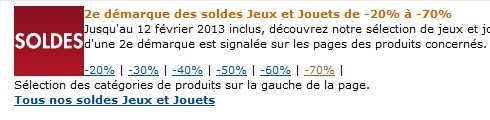 deuxieme demarque Amazon jouets et jeux