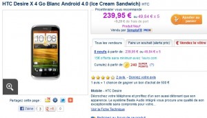 LE PLUS BAS PRIX : Smartphone HTC Desire X blanc débloqué pour moins de 250 euros (frais de livraison inclus)