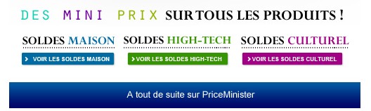 Codes Promos 20 et 30 euros valables sur les soldes Priceminister