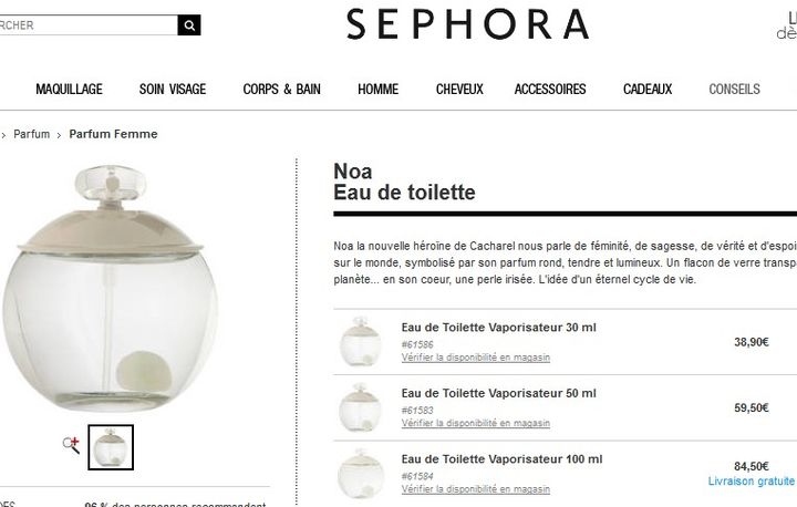 Soldes ! Eau de Toilette Noa Cacharel 30ml à seulement 19,95 euros (vendu entre 37 et 39 euros normalement)