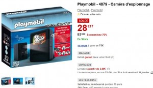 Soldes Caméra d'espionnage Playmobil à seulement 28,17 euros 