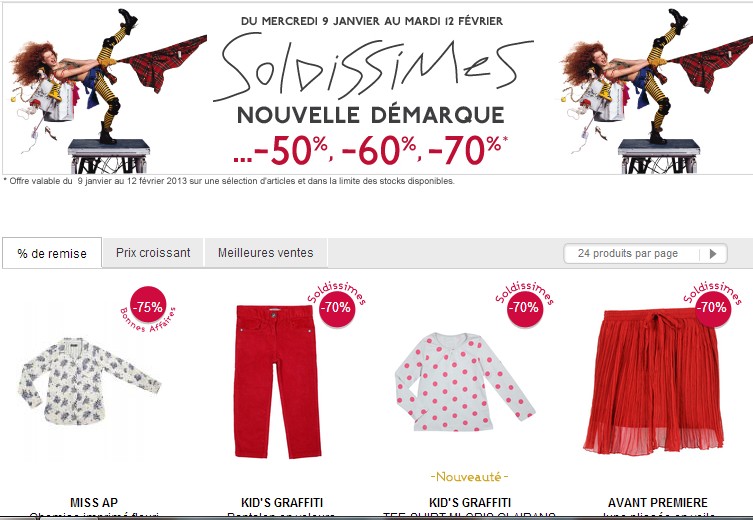 Nouvelle démarque chez Galeries Lafayettes ! Jusqu’à moins 70%