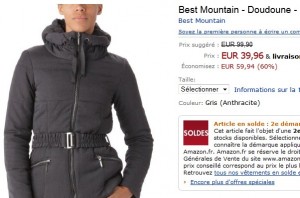 Soldes Doudoune Best Mountain femme à 39,96 euros (port inclus) au lieu de 100 euros