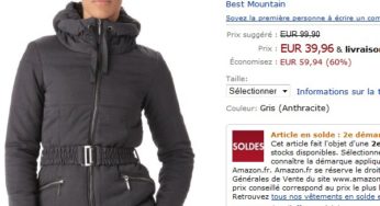Soldes Doudoune Best Mountain femme à 39,96 euros (port inclus) au lieu de 100 euros