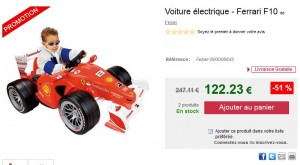 PROMO Voiture électrique Ferrari F10 de Feber a 122 euros (port inclus) vendue plus de 150 euros ailleurs