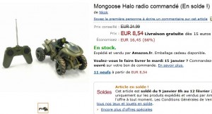 Véhicule télécommandé Mongoose Halo à seulement 8,54 euros au lieu de 24,99 euros (SOLDES)