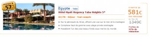 Vente Flash ! 8 jours/7 nuits tout compris dans Hôtel Hyatt 5 Etoiles en Egypte pour 581 euros au lieu de 1349 euros (-57%)