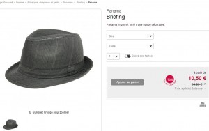 10,50 euros le Chapeau Panama Briefing (-70%)  