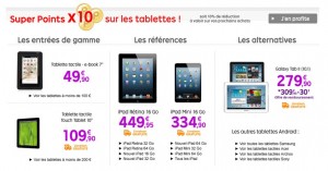 10% sur toutes les Tablettes en bon d’achat (aujourd’hui seulement)