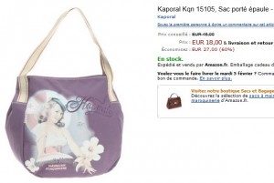 18 euros le Sac Kaporal Violet au lieu de 45 euros 