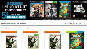 code promo 5 euros de réduction immédiate sur tous les jeux vidéo en précommandes