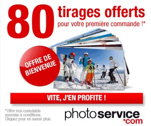 80 tirages photos pour 2 euros (retrait en magasin PhotoService)