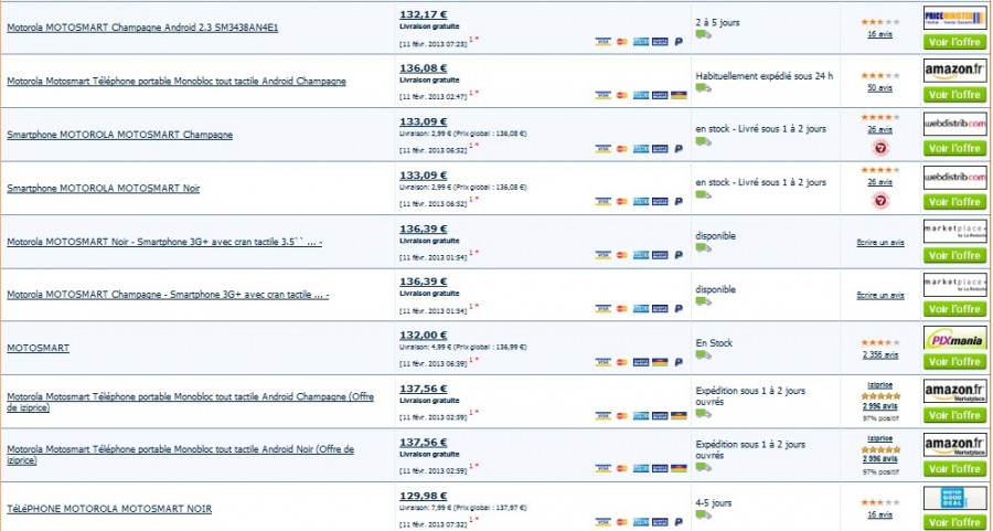 Le moins cher Motorola Motosmart debloque
