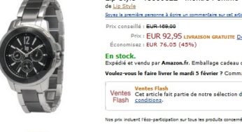 Vente flash ! Montre Lip à moitié prix ! A partir de 58 euros
