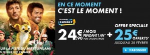 Offre du moment pour un abonnement Canal plus fevrier 2013