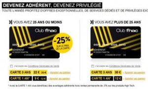 carte adherent FNAC