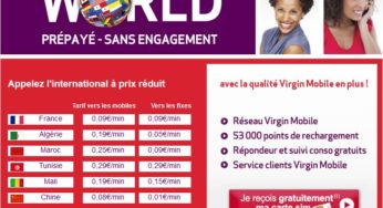 Carte Sim Virgin Mobile gratuite + Offre appels internationaux