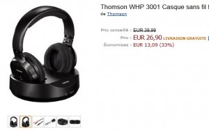 Casque sans fil Thomson WHP 3001 à seulement 26,90 euros (port inclus) – le plus bas prix