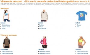 -20% sur vêtement de sport chez Amazon