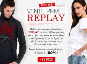 Moitie prix Jeans et T-Shirt Replay chez Vet’Affaires (Jeans à 49,99 euros, T-Shirt 19,99 euros)