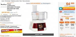 LE PLUS BAS PRIX ! Robot multifonction Moulinex Masterchef 5000 à seulement 64,90 euros (port inclus)