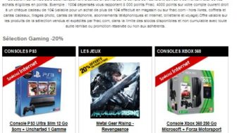 Moins 20% sur les consoles et jeux vidéo Vente Flash Adhèrent FNAC