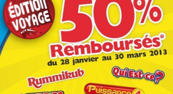 ODR : 50% remboursés sur les jeux de voyages Hasbro