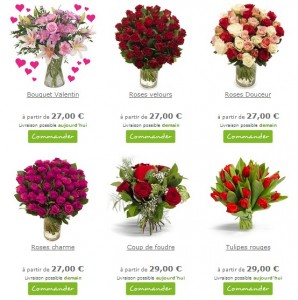 Bouquet pas cher St Valentin