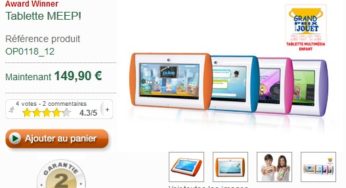 Tablette enfant MEEP Oregon Scientific 129 euros (+5 jeux gratuits) au lieu de 149 euros