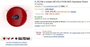 Vente flash Aspirateur Robot E.ZICOM e.ziclean