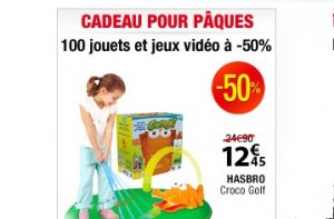 100 jouets et jeux vidéo à moitiés prix chez Auchan