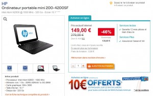 PROMO 149 euros ! Ordinateur portable mini HP – vendu 100 euros plus cher ailleurs