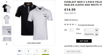 2 Polos homme Everlast pour seulement 13,49 euros (port inclus)