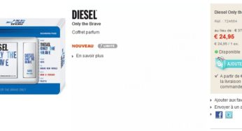 24,95 euros Coffret Diesel Eau de Toilette Only the brave homme + gel douche