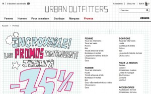 24h seulement ! 15 euros offerts pour 75 euros d’achat sur Urban Outfitters