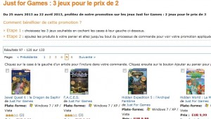 3 jeux pour le prix de 2