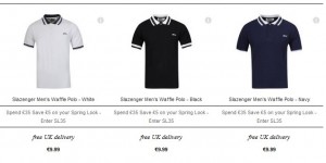 8,99 euros Polo homme Slazenger 3 coloris (port inclus)