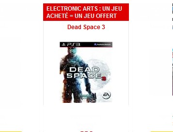 Adhérents FNAC : 1 jeu Electronic Arts acheté = 1 jeu offert