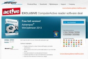 Gratuit Ashampoo WinOptimizer 2013 version complète