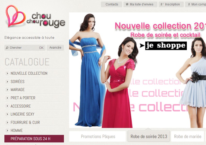 Code promo 10 euros offerts Robes de soirée / Mariage / Cocktail Chouchourouge