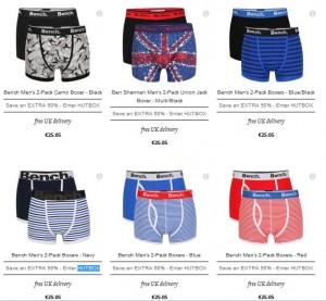 Code promo -50% boxer The Hut