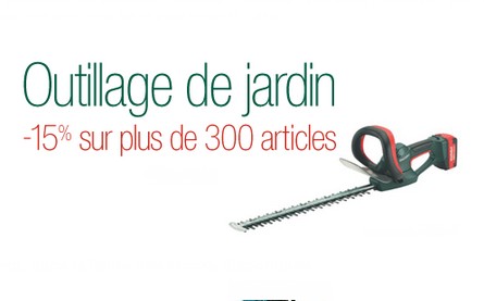 Code promo Amazon : Moins 15% sur les outils de Jardin (Taille-haies, Sécateurs, Débroussailleuse…)