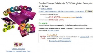 Coffret 7 DVD + 2 Sticks Toning + 3 CD  Zumba Fitness Exhilarate à seulement 49,99 euros