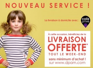 DPAM : Livraison offerte ce week-end Du Pareil Au Même (sans minimum)