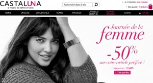 Journée de la Femme : -50% sur l’article le plus cher chez Castaluna