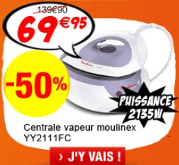 Centrale vapeur MOULINEX 69,95 euros