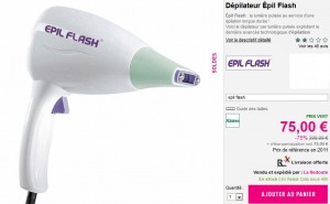 75 euros Dépilateur lumières pulsée Épil Flash 