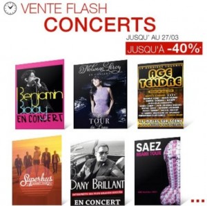 Vente flash sur les concerts chez Fnac Spectacles